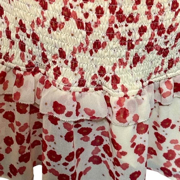 KEEPSAKE THE LABEL Charmed Puff Sleeve Smocked Square Neckline Floral Mini Dress - Picture 13 of 16